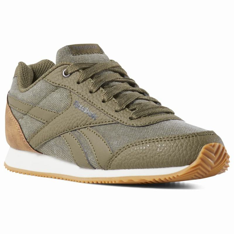 Reebok Royal Classic Jogger 2 Tenisky Chlapcenske - Olivovo Zelená/Hnede/Biele YU6368KY